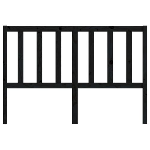 Tête De Lit Noir 166x4x100 Cm Bois Massif De Pin