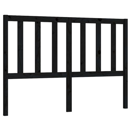 Tête De Lit Noir 166x4x100 Cm Bois Massif De Pin