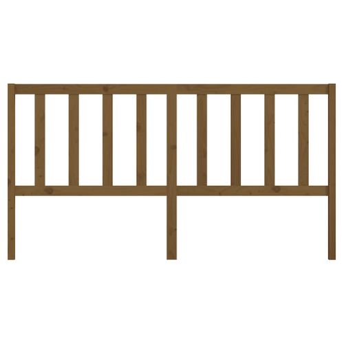 Tête De Lit Marron Miel 206x4x100 Cm Bois Massif De Pin