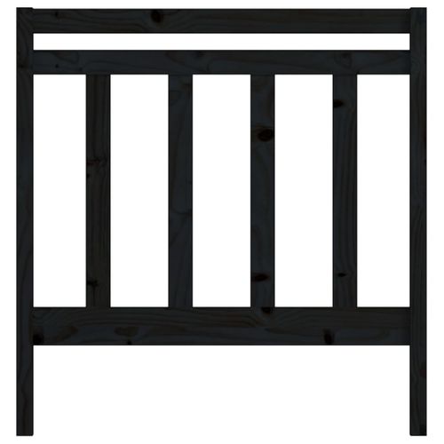 Tête De Lit Noir 96x4x100 Cm Bois Massif De Pin