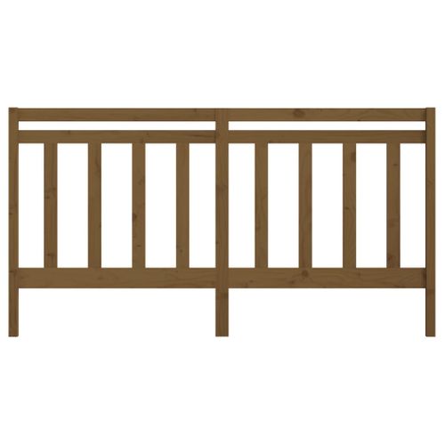 Tête De Lit Marron Miel 206x4x100 Cm Bois Massif De Pin