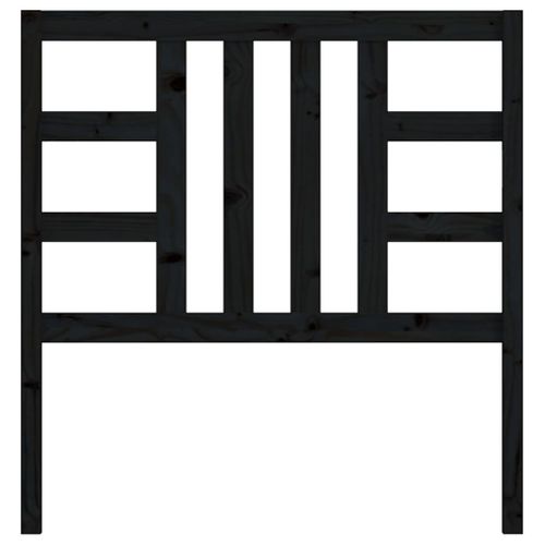 Tête De Lit Noir 96x4x100 Cm Bois Massif De Pin