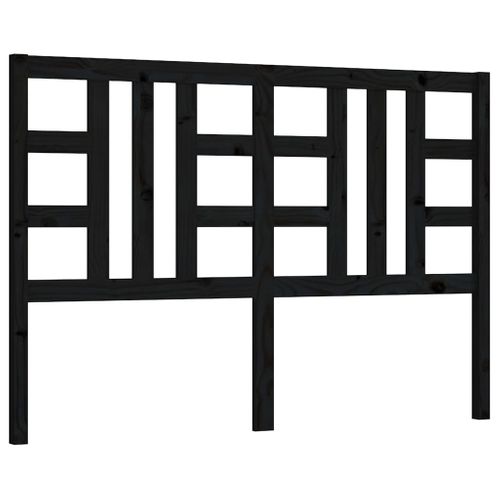 Tête De Lit Noir 166x4x100 Cm Bois Massif De Pin