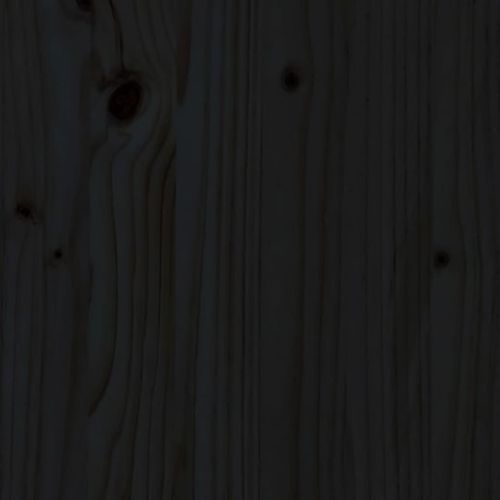 Tête De Lit Noir 95,5x4x100 Cm Bois Massif De Pin