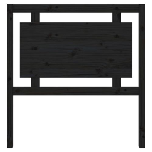 Tête De Lit Noir 95,5x4x100 Cm Bois Massif De Pin