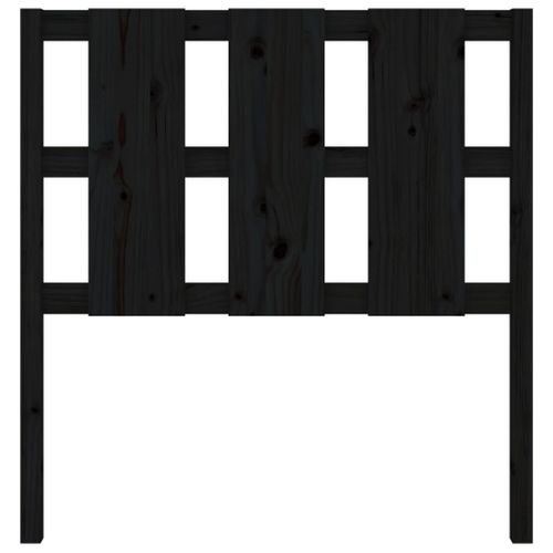 Tête De Lit Noir 95,5x4x100 Cm Bois Massif De Pin