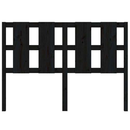 Tête De Lit Noir 145,5x4x100 Cm Bois Massif De Pin