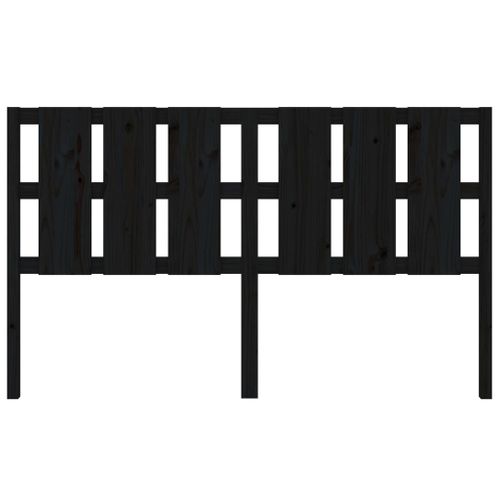 Tête De Lit Noir 185,5x4x100 Cm Bois Massif De Pin