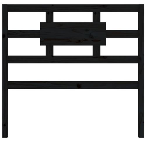 Tête De Lit Noir 80,5x4x100 Cm Bois Massif De Pin