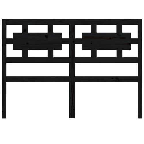 Tête De Lit Noir 185,5x4x100 Cm Bois Massif De Pin