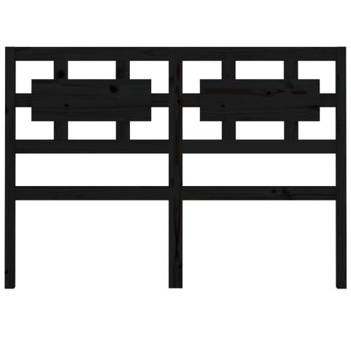 Tête De Lit Noir 205,5x4x100 Cm Bois Massif De Pin