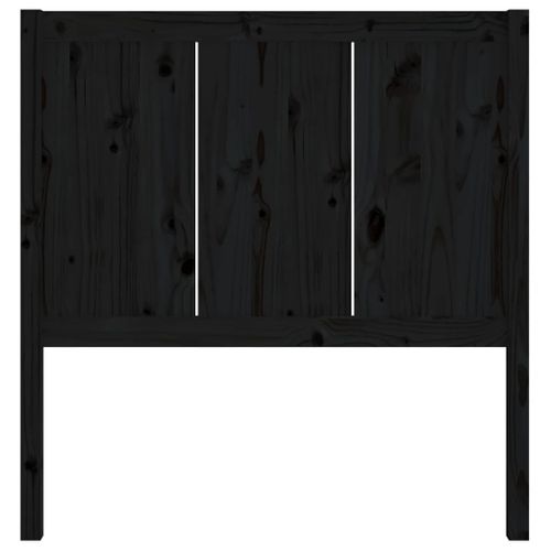 Tête De Lit Noir 95,5x4x100 Cm Bois Massif De Pin