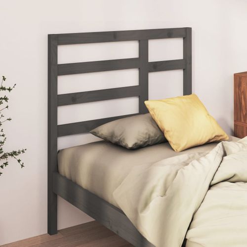 Tête De Lit Gris 81x4x104 Cm Bois Massif De Pin