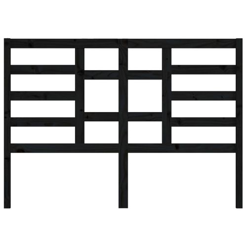 Tête De Lit Noir 166x4x104 Cm Bois Massif De Pin