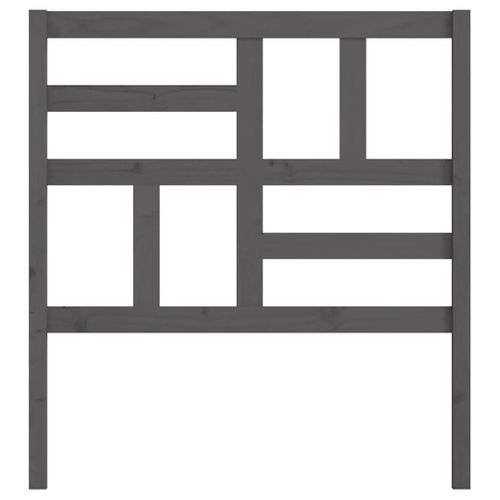 Tête De Lit Gris 81x4x104 Cm Bois Massif De Pin