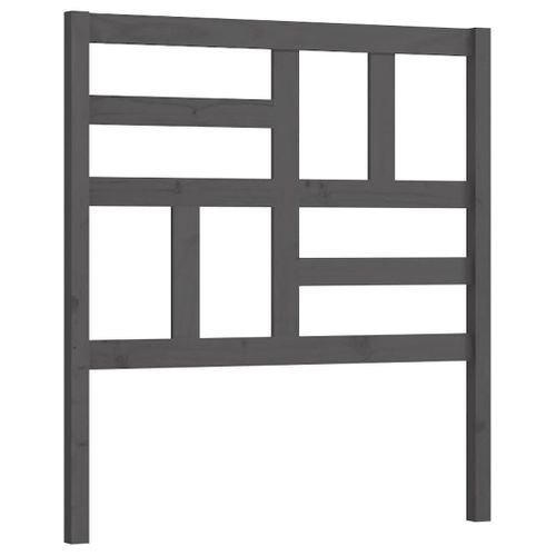 Tête De Lit Gris 81x4x104 Cm Bois Massif De Pin