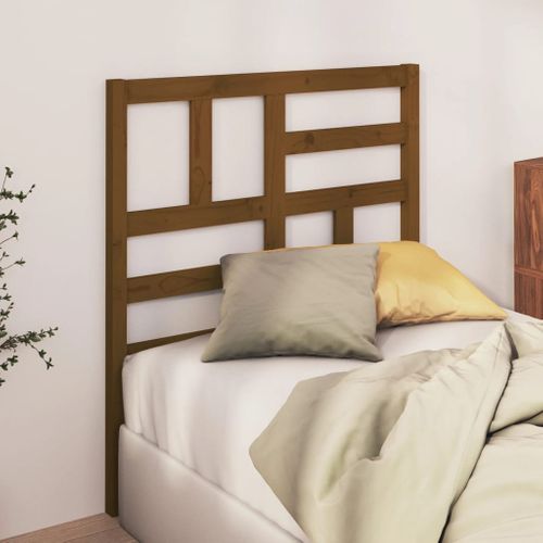 Tête De Lit Marron Miel 96x4x104 Cm Bois Massif De Pin