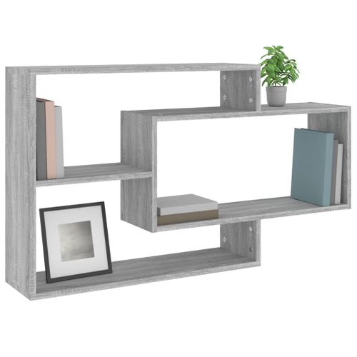 Étagère Murale Sonoma Gris 104x20x58,5 Cm Bois Contreplaqué
