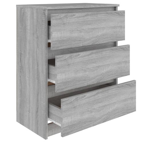 Buffet Sonoma Gris 60x35x76 Cm Bois Contreplaqué