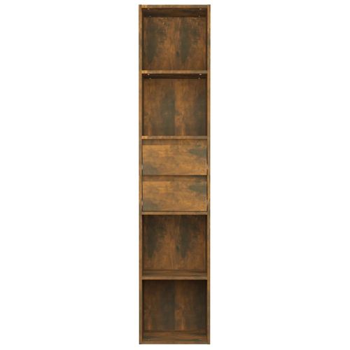 Bibliothèque Chêne Fumé 36x30x171 Cm Bois Contreplaqué