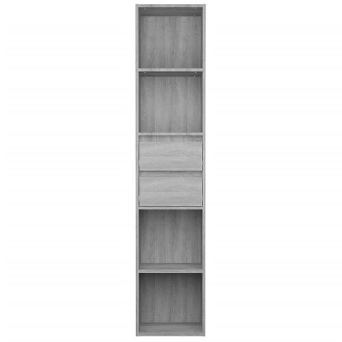 Bibliothèque Sonoma Gris 36x30x171 Cm Bois Contreplaqué