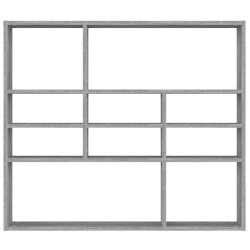 Étagère Murale Sonoma Gris 90x16x78 Cm Bois Ingénierie