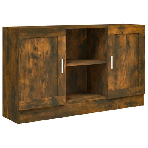 Buffet Chêne Fumé 120x30,5x70 Cm Bois Contreplaqué