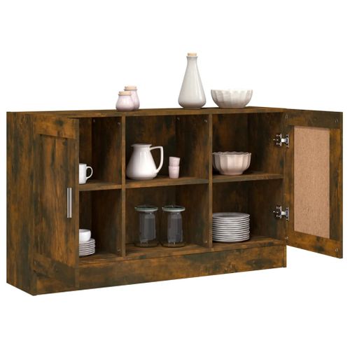 Buffet Chêne Fumé 120x30,5x70 Cm Bois Contreplaqué
