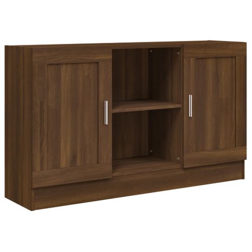 Buffet Chêne Marron 120x30,5x70 Cm Bois Contreplaqué