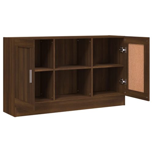 Buffet Chêne Marron 120x30,5x70 Cm Bois Contreplaqué