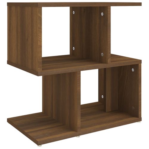 Table De Chevet Chêne Marron 50x30x51,5 Cm Bois Contreplaqué