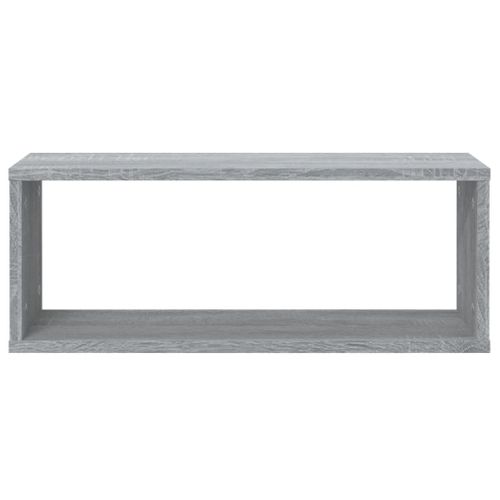 Étagères Murales Cube 2 Pièces Sonoma Gris 60x15x23 Cm Bois