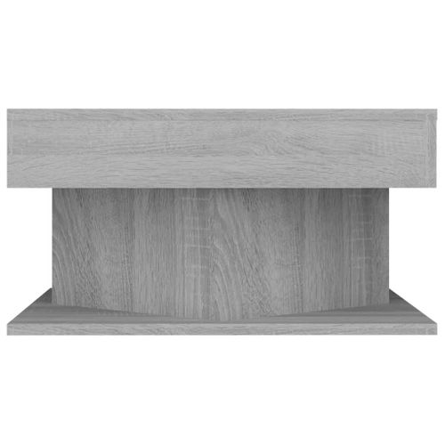 Table Basse Sonoma Gris 57x57x30 Cm Bois Contreplaqué