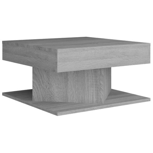 Table Basse Sonoma Gris 57x57x30 Cm Bois Contreplaqué