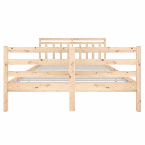 Cadre De Lit Sans Matelas Bois Massif 140x190 Cm