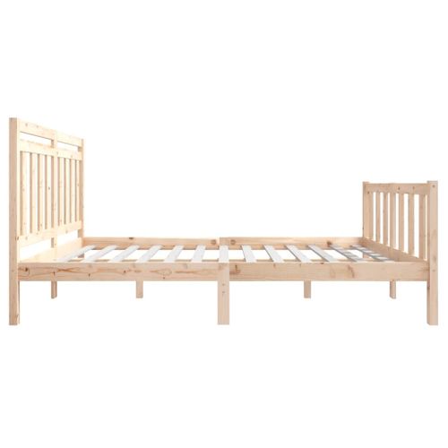 Cadre De Lit Sans Matelas Bois Massif 150x200 Cm