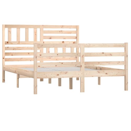 Cadre De Lit Sans Matelas 120x190 Cm Petit Double Bois Massif