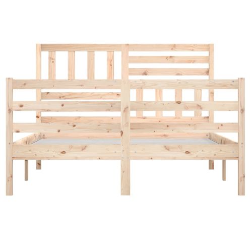 Cadre De Lit Sans Matelas Bois Massif 160x200 Cm