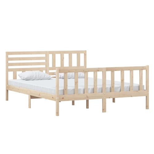 Cadre De Lit Sans Matelas Bois Massif 160x200 Cm