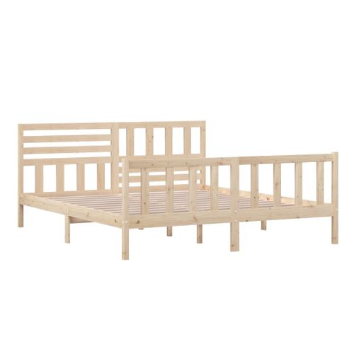 Cadre De Lit Sans Matelas Bois Massif 180x200 Cm