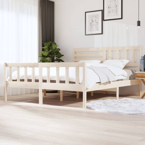 Cadre De Lit Sans Matelas Bois Massif 180x200 Cm