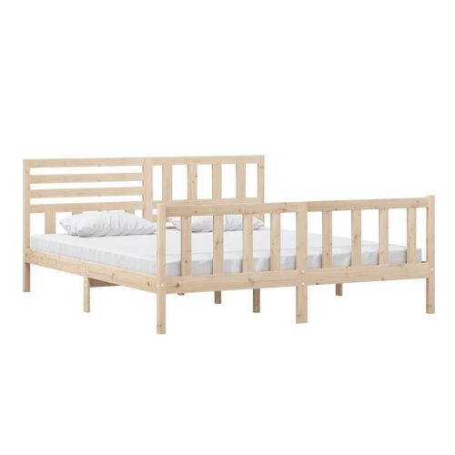 Cadre De Lit Sans Matelas Bois Massif 180x200 Cm