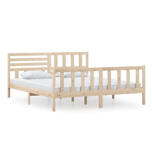 Cadre De Lit Sans Matelas Bois Massif 180x200 Cm
