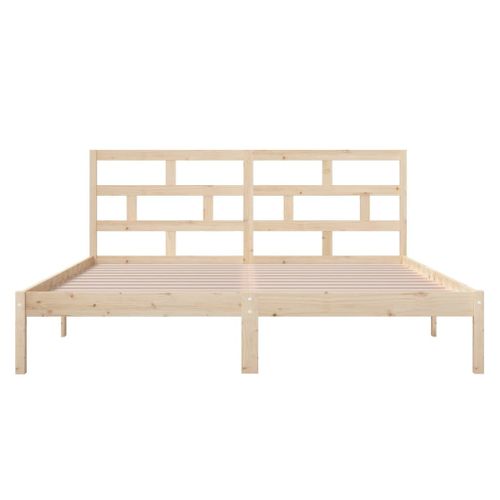 Cadre De Lit Sans Matelas Bois Massif 120x190 Cm