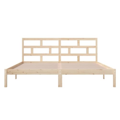 Cadre De Lit Sans Matelas Bois Massif 140x190 Cm
