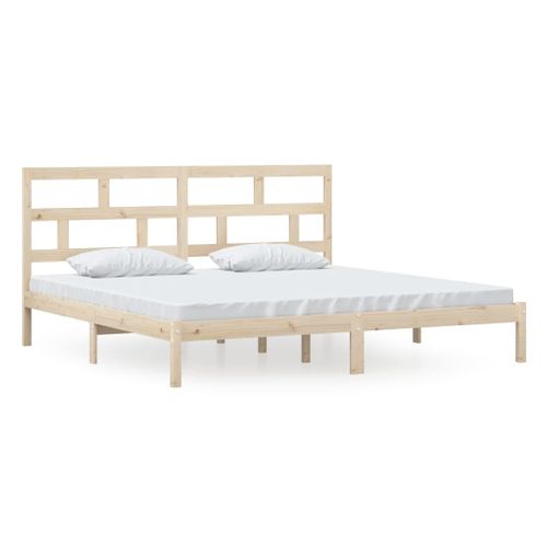 Cadre De Lit Sans Matelas Bois De Pin Massif 200x200 Cm