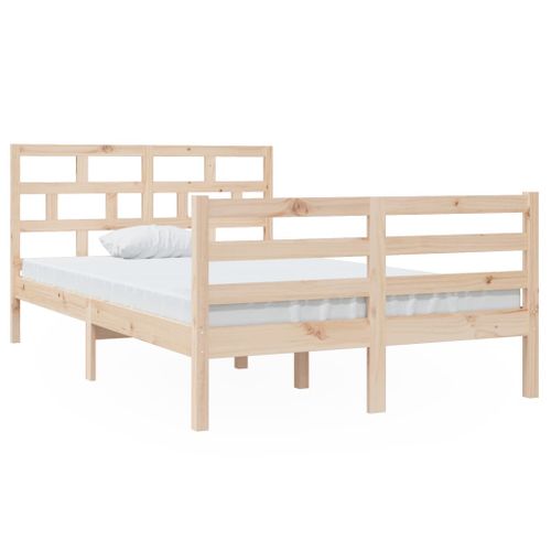 Cadre De Lit Sans Matelas Bois Massif 120x200 Cm