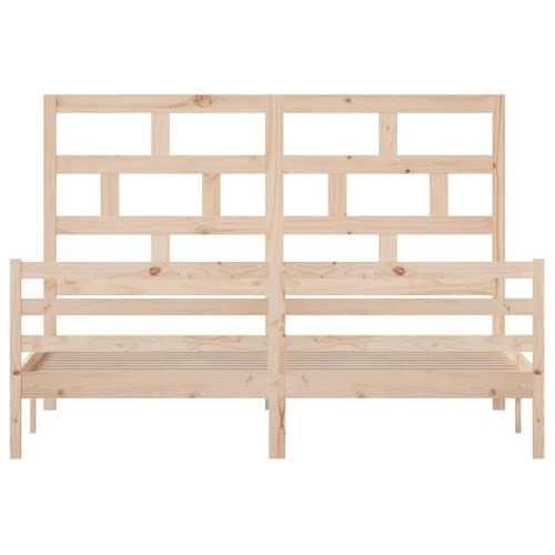 Cadre De Lit Sans Matelas Bois Massif 180x200 Cm