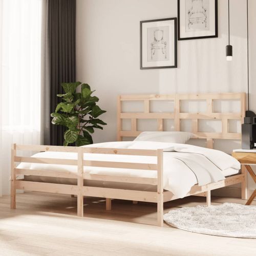 Cadre De Lit Sans Matelas Bois Massif 180x200 Cm