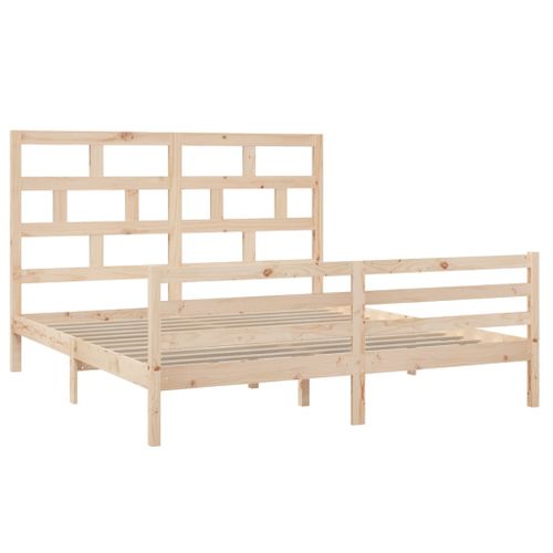 Cadre De Lit Sans Matelas Bois Massif 180x200 Cm